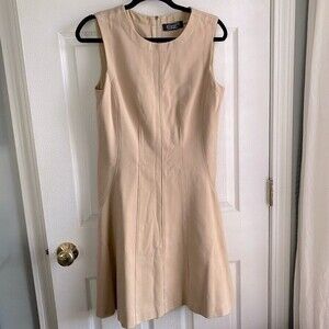 Magaschoni Fit and Flare Camel Dress - size 10